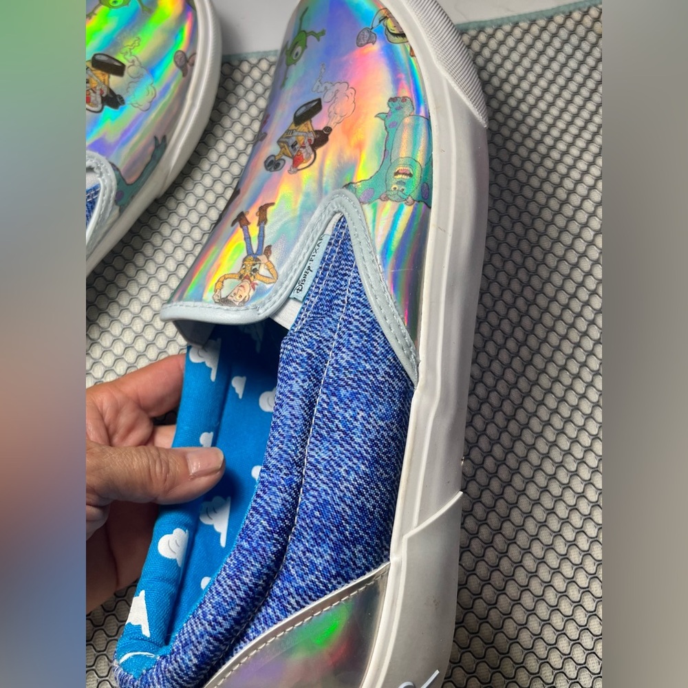 Disney Pixar slip on  Sneakers with Toy Characters women size 10 - Picture 7 of 8